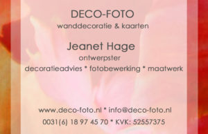 Visitekaartje DECO-FOTO info